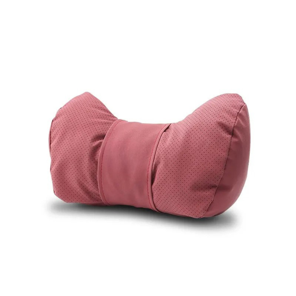 Car Seat Headrest and Lumbar Support Cushion for Car - Delicate Leather  