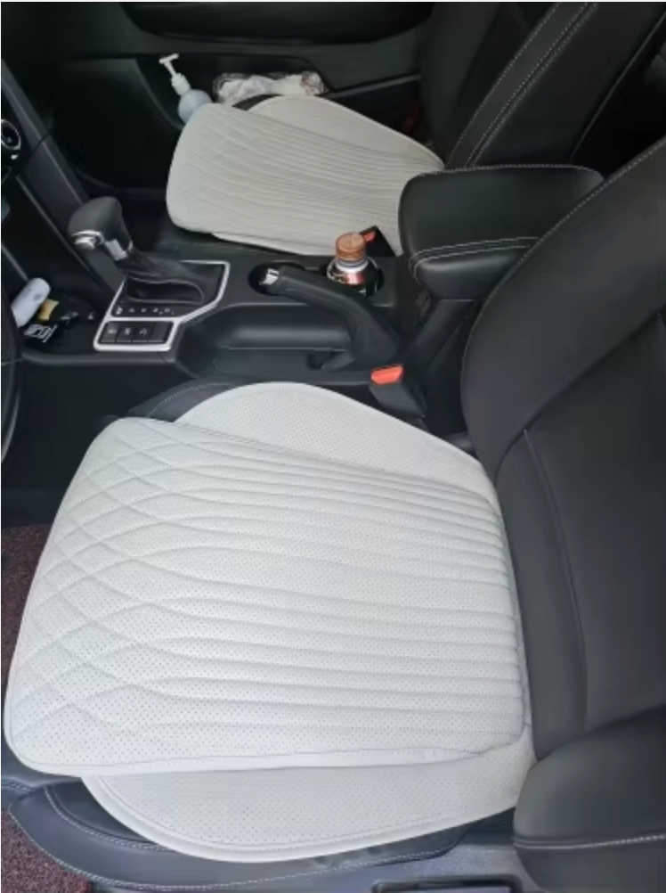 Universal Automotive Seat Cushion Business Comfort, Breathable, Sweat-Absorbing, High Rebound Sponge, New Flat Seat Cushion - Delicate Leather  