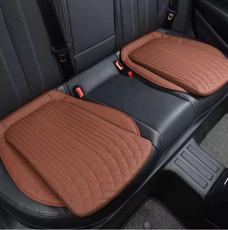 Universal Automotive Seat Cushion Business Comfort, Breathable, Sweat-Absorbing, High Rebound Sponge, New Flat Seat Cushion - Delicate Leather  