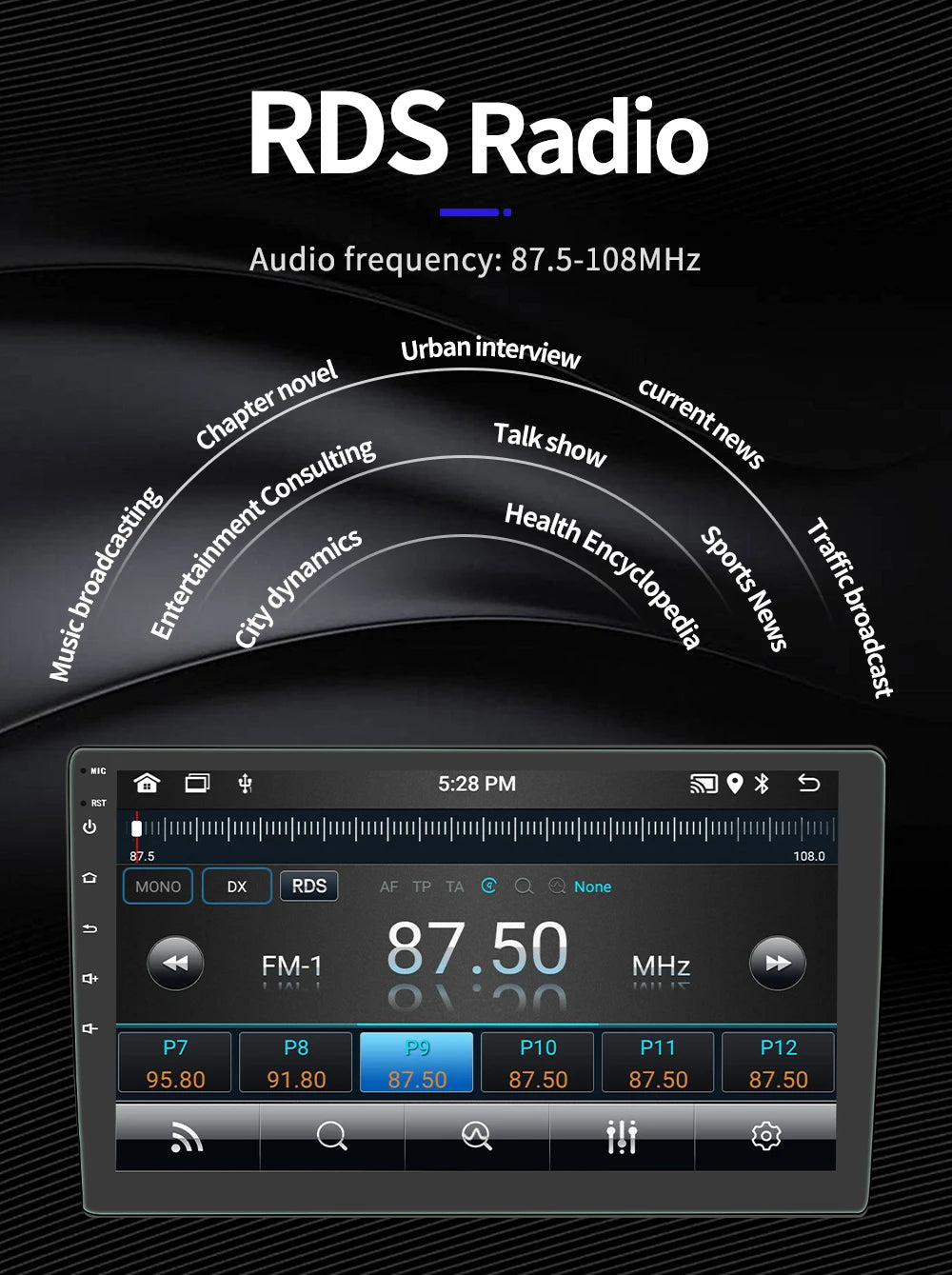 Android 11 Car Radio – 2 Din, 4-Core, 4G, Wireless CarPlay, Android Auto, 7"/9"/10" IPS Screen, GPS, Wi-Fi, Bluetooth 23