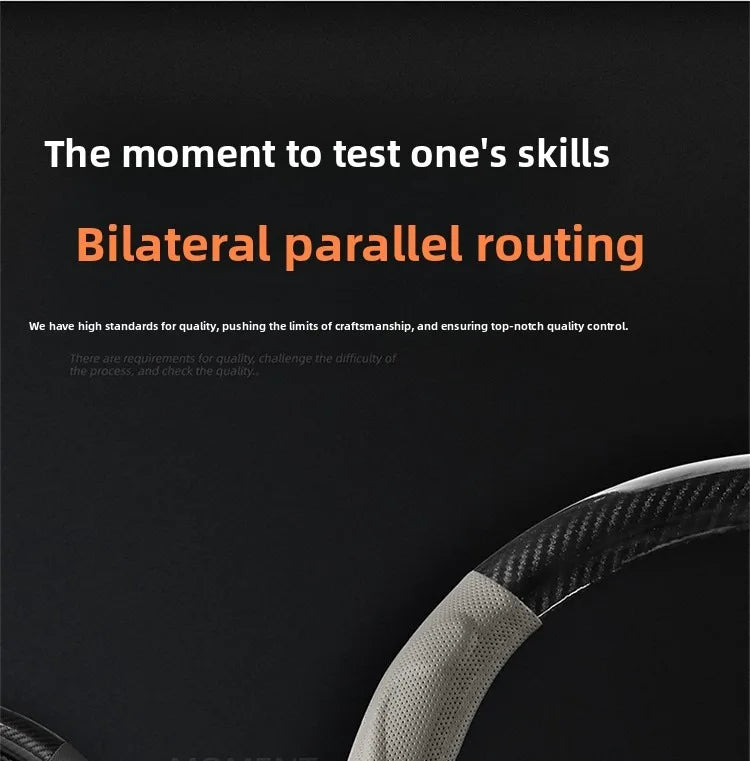 Leather Car Steering Wheel Cover, Fine Skin Texture, Comfortable Grip, Wear-Resistant, All-Season, Universal Fit - Delicate Leather  