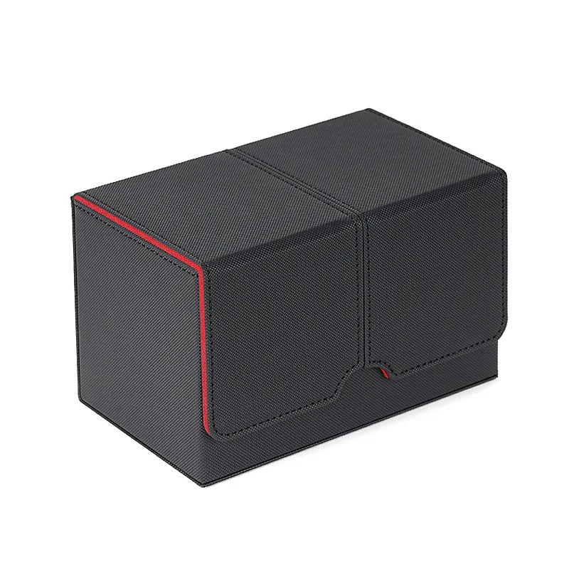 200+ Card Deck Box Organizer Holder Storage for Commander Card Carrying Organizer Case Leather Card Deck Storage Box