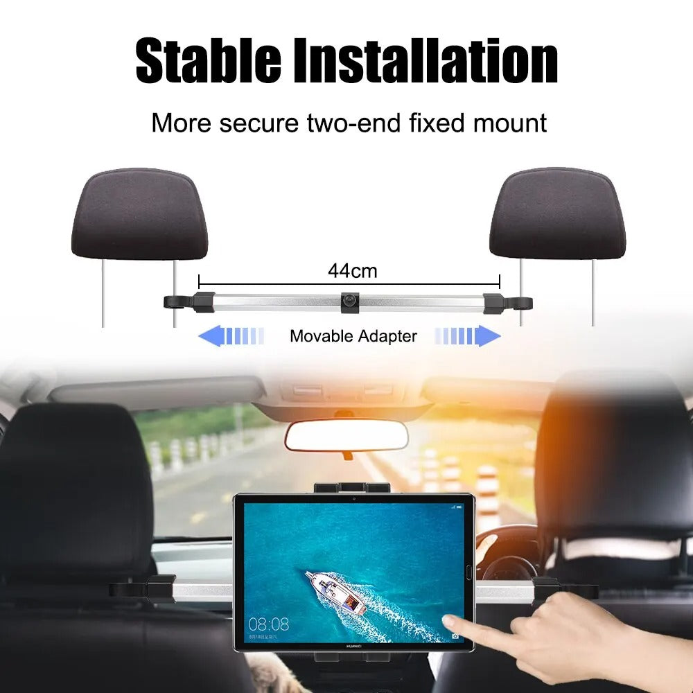 Tablet Car Stand Clamp - 13'' Car Rear Pillow Phone Holder for iPad Pro 12.9 - Seat Rear Headrest Mounting Bracket