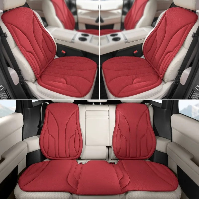 Algae Fiber Car Seat Cover Full Set – Universal Breathable Non-Slip Seat Cushion Set - Delicate Leather  