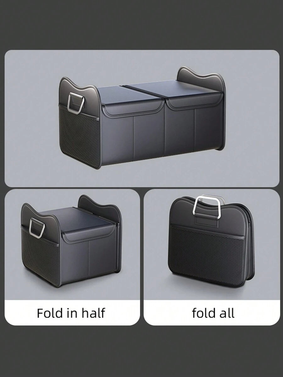 1pc Collapsible Car Trunk Organizer Storage Box - Cargo Container Accessories