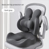 Orthopedic Memory Foam Seat & Back Cushion Set – Coccyx and Waist Support for Office Chair & Car - Delicate Leather