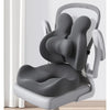 Orthopedic Memory Foam Seat & Back Cushion Set – Coccyx and Waist Support for Office Chair & Car - Delicate Leather