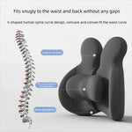 Orthopedic Memory Foam Seat & Back Cushion Set – Coccyx and Waist Support for Office Chair & Car - Delicate Leather