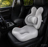 Orthopedic Memory Foam Seat & Back Cushion Set – Coccyx and Waist Support for Office Chair & Car - Delicate Leather