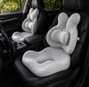 Orthopedic Memory Foam Seat & Back Cushion Set – Coccyx and Waist Support for Office Chair & Car - Delicate Leather