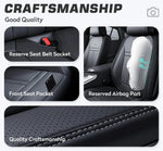 Nappa Leather Car Seat Covers – Waterproof, Universal Fit with Surround Bottom Design | Luxury Seat Protector for Cars, SUVs, Pickups - Delicate Leather