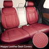 Nappa Leather Car Seat Covers – Waterproof, Universal Fit with Surround Bottom Design | Luxury Seat Protector for Cars, SUVs, Pickups - Delicate Leather