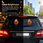 Universal Car LED Finger Gesture Light – Remote-Controlled Rear Window Display - Delicate Leather