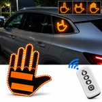 Universal Car LED Finger Gesture Light – Remote-Controlled Rear Window Display - Delicate Leather