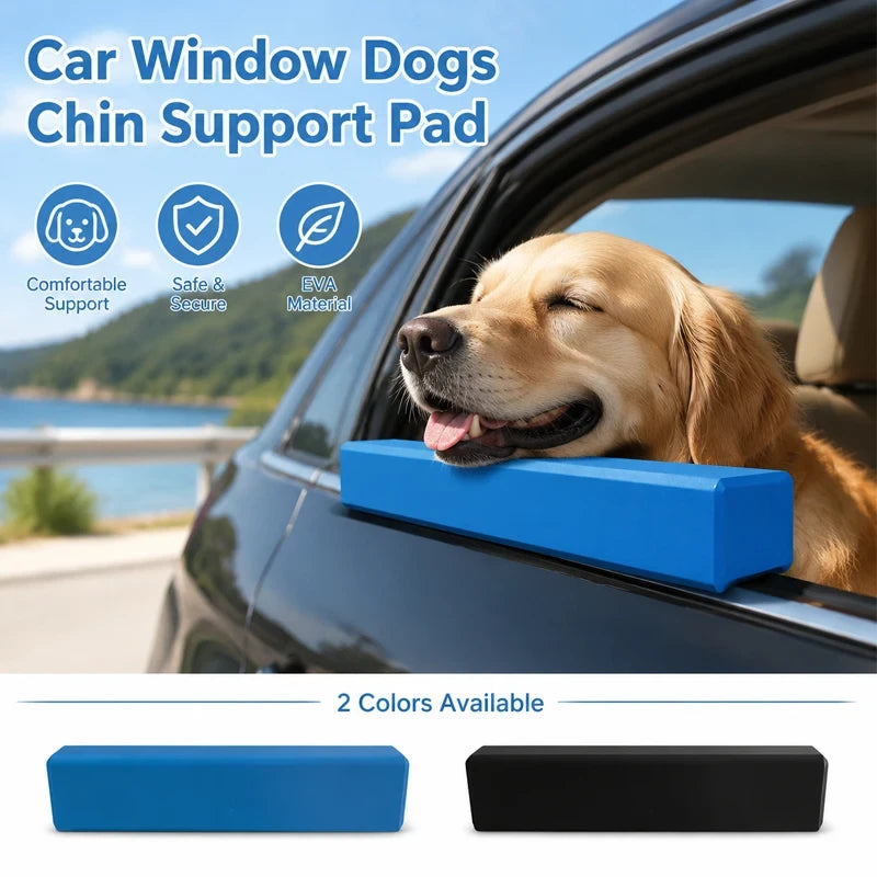 EVA Foam Dog Car Window Chin Rest - Delicate Leather