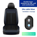 12V Air-Conditioned Car Seat Cushion – Universal Ventilated Cooling Cover, Breathable Summer Seat Pad for Vehicle Interior - Delicate Leather