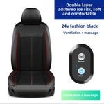12V Air-Conditioned Car Seat Cushion – Universal Ventilated Cooling Cover, Breathable Summer Seat Pad for Vehicle Interior - Delicate Leather