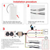 12V Auto Seat Heater Pads - Carbon Fiber Heating Pads with Round Switch for Winter Warmth (2Pcs/4Pcs Set) - Delicate Leather