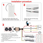 12V Auto Seat Heater Pads - Carbon Fiber Heating Pads with Round Switch for Winter Warmth (2Pcs/4Pcs Set) - Delicate Leather