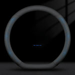 Nappa Leather Car Steering Wheel Cover with Silicone Non-slip Lining
