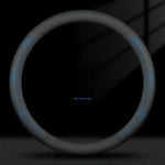 Nappa Leather Car Steering Wheel Cover with Silicone Non-slip Lining