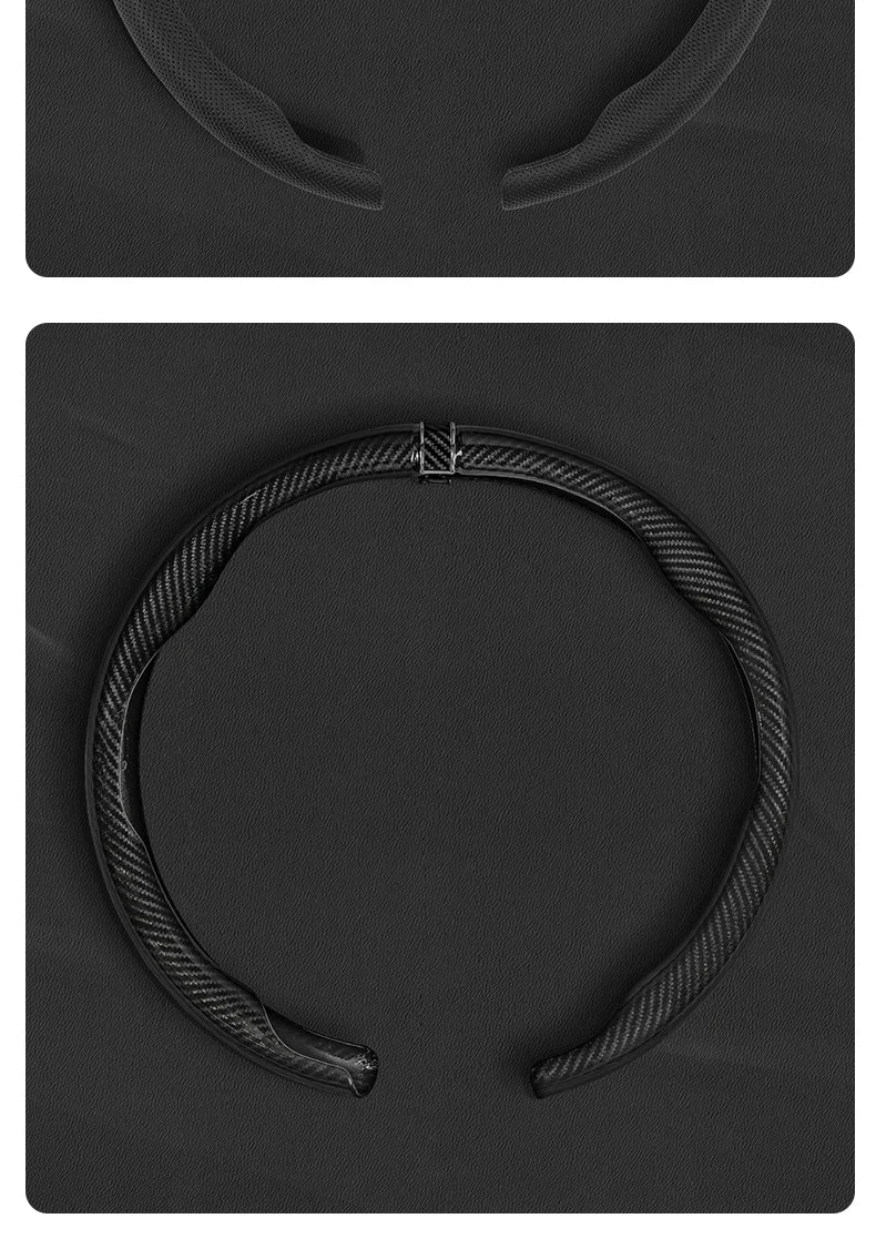 Breathable Steering Wheel Cover – Anti-Slip Universal Car Interior Accessory - Delicate Leather  