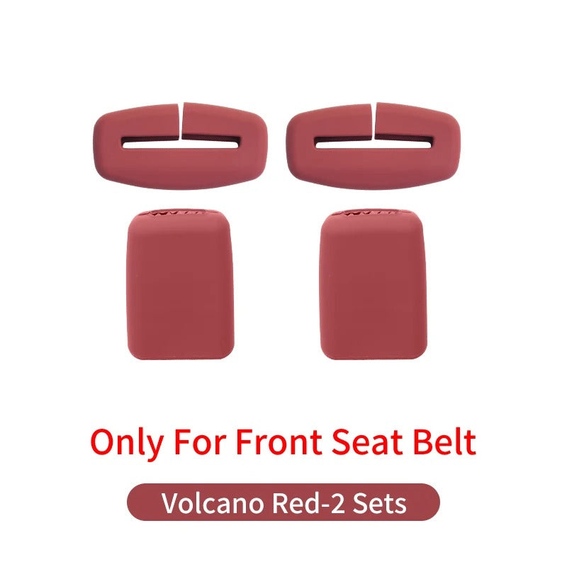 Car Seat Belt Buckle Cover – Silicone Anti-Scratch Interior Protector - Delicate Leather  