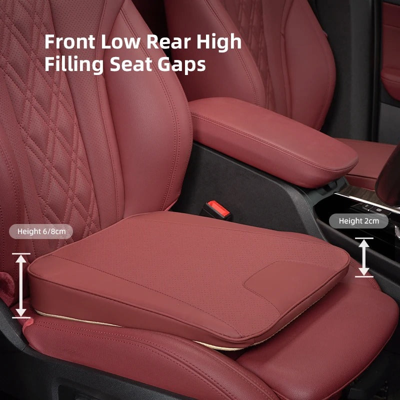 Nappa-Style Leather Car Seat Cushion – Universal Breathable Mat for Vehicle Interior - Delicate Leather  