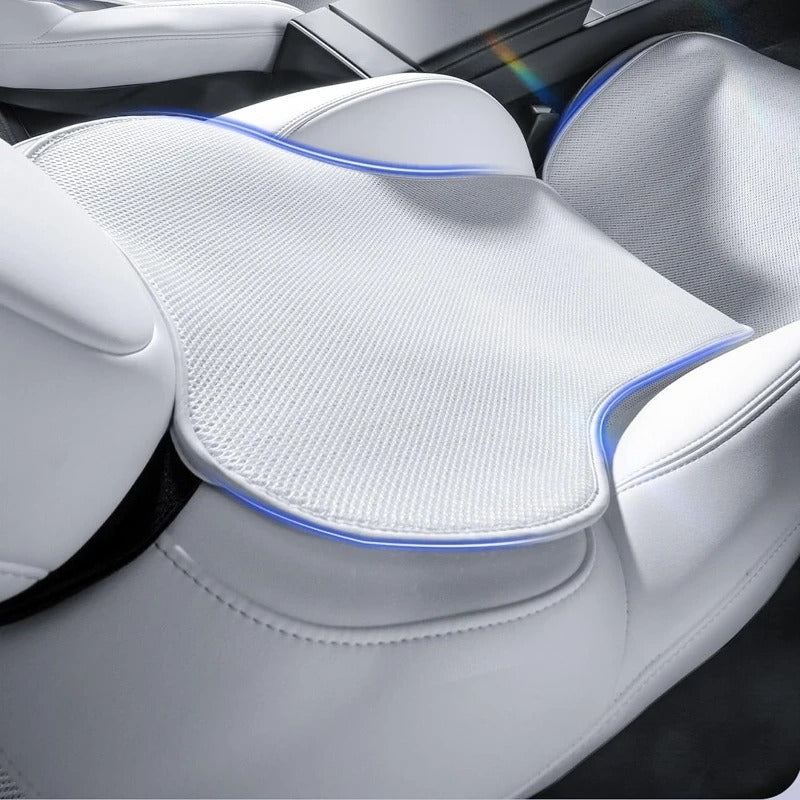 Ice Silk Car Seat Cushion Cover – Breathable Full Seat Protector Set - Delicate Leather  