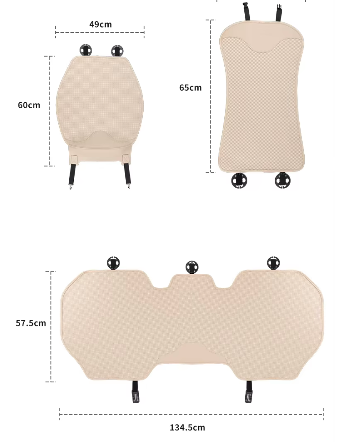 Universal Nappa Leather Car Seat Cushion – All-Season Soft Seat Cover Protector - Delicate Leather