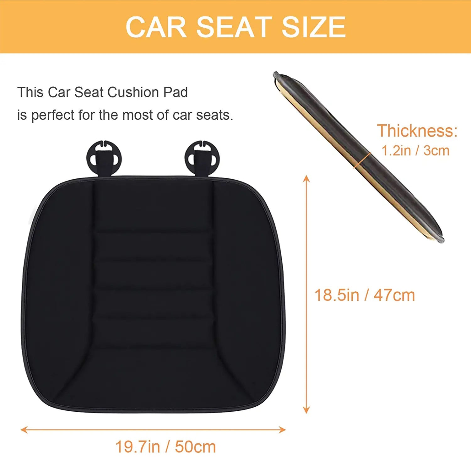 Car Seat Cushion with 1.2inch Comfort Memory Foam, Custom-Fit For Car, Seat Cushion for Car and Office Chair DLNS247