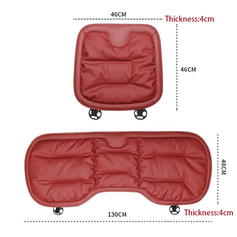 Luxury Car Seat Cushion Anti Fouling Leather Memory Cotton Comfort Front Seat Back Row Cushion Auto Supplies, Car Nappa Leather Seat Cushion