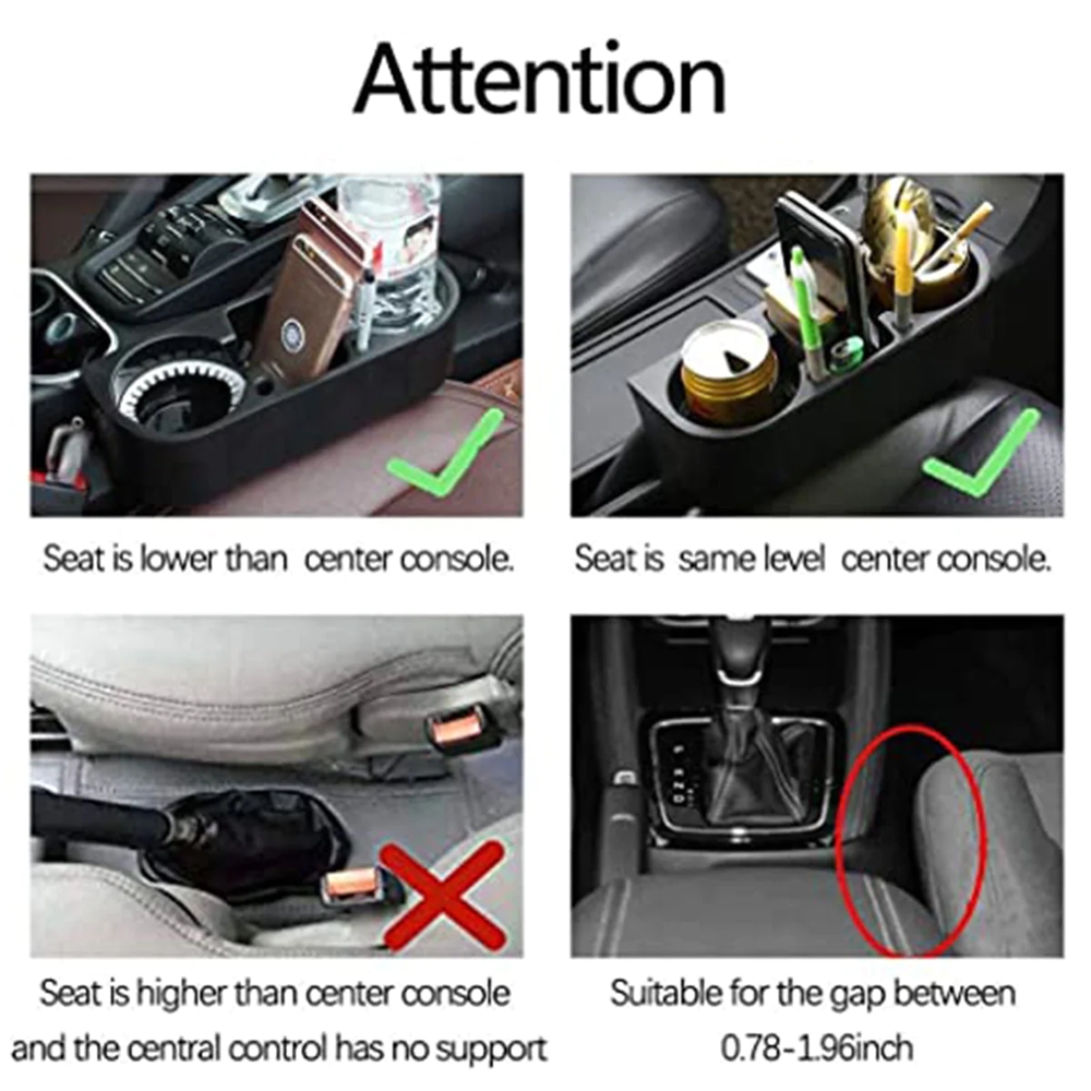 Cup Holder Portable Multifunction Vehicle Seat Cup Cell Phone Drinks Holder Box Car Interior Organizer, Custom-Fit For Car, Car Accessories DLMA231