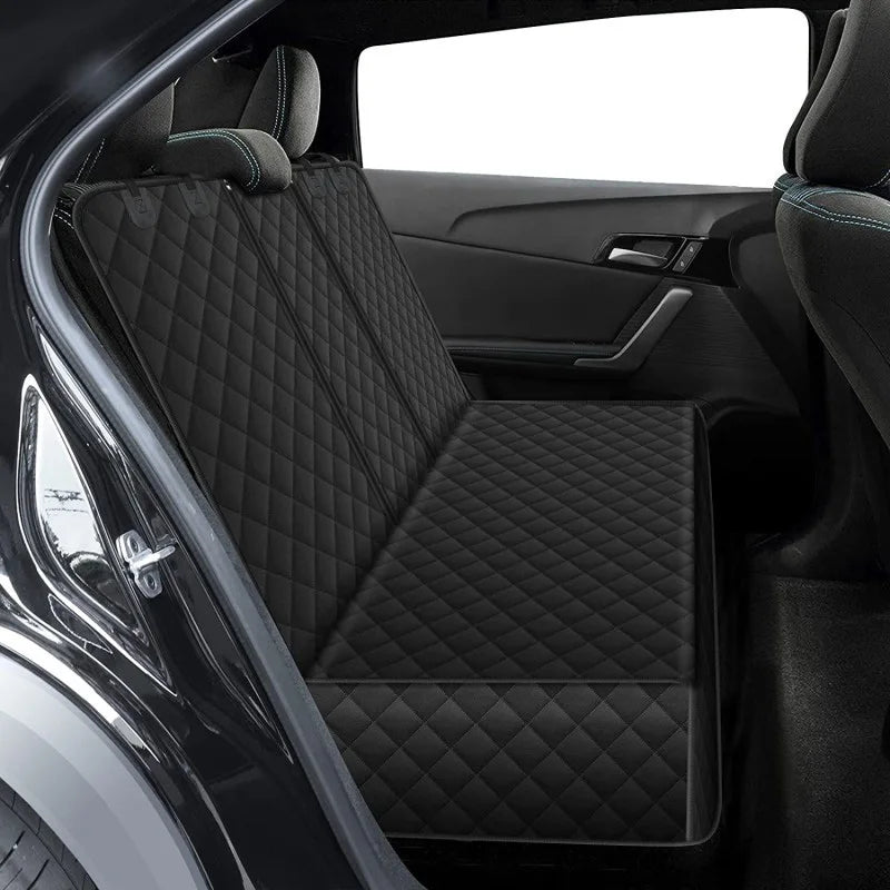 Dog Car Seat Cover – Waterproof Hammock & Travel Mat for Small, Medium & Large Dogs - Delicate Leather  