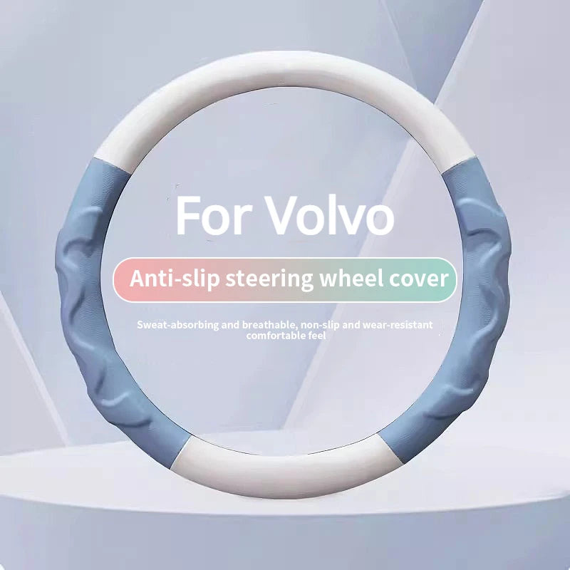 Carbon Fiber Leather Steering Wheel Cover – Non-Slip, Universal 38cm, Breathable, Luxury Car Interior Accessory - Delicate Leather  