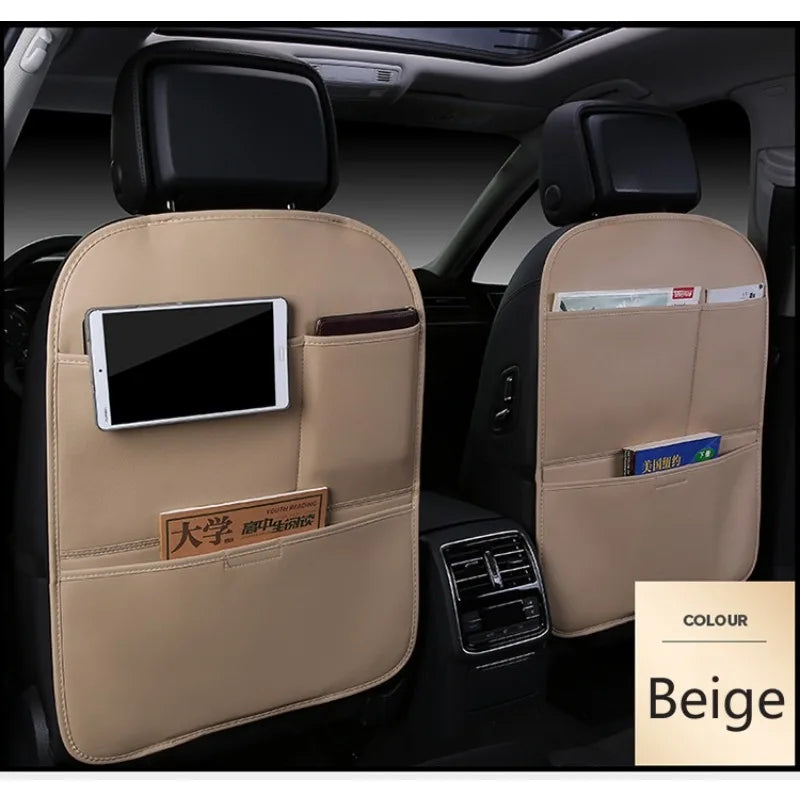 Car Seat Anti-Kick Mat – Back Seat Protector Cover for Children, Anti-Dirty Pad - Delicate Leather  