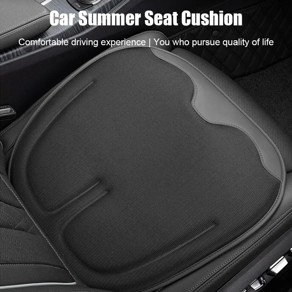 Car Gel Cooling Seat Cushion – 3D Honeycomb Cool & Breathable Ice Silk Cushion for Car, Home & Office Chairs - Delicate Leather  