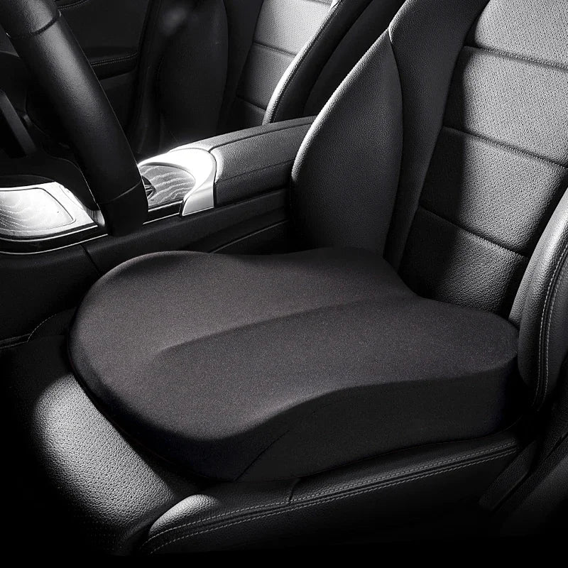 Car Booster Seat Cushion – Height Boost Mat, Breathable Portable Pad for Fatigue Relief - Delicate Leather  