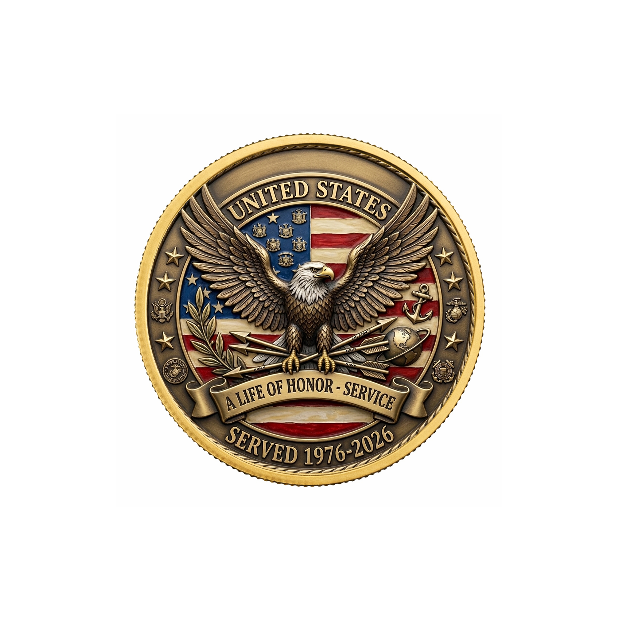 250th Anniversary of America 1776–2026 Commemorative Coin – Patriotic Souvenir Token 09 - Delicate Leather  