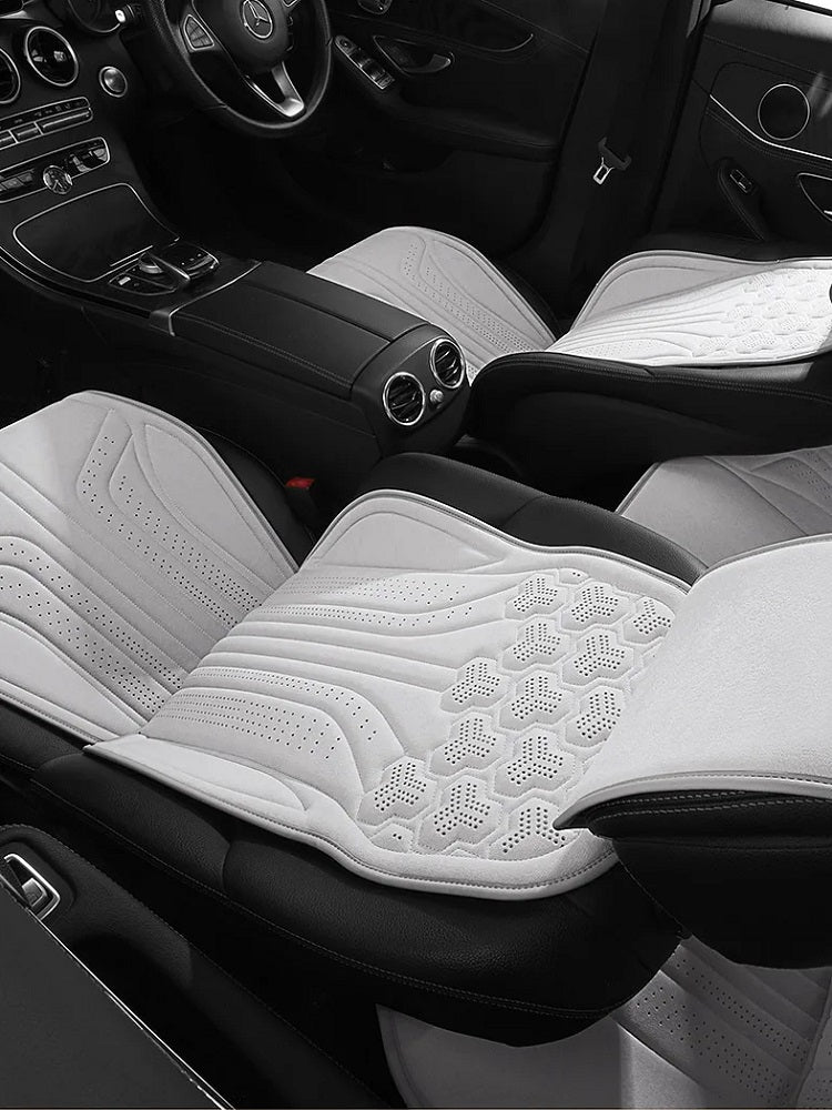 Suede Car Seat Cushion – Anti-Slip Breathable Front Seat Protector Pad - Delicate Leather  