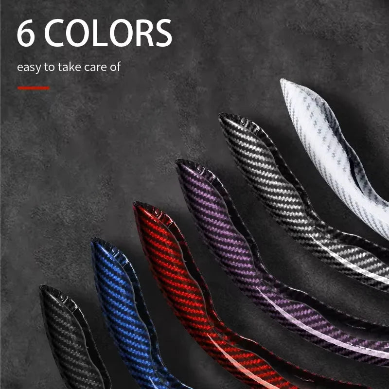 2/3PCS Carbon Fiber Style Steering Wheel Grip Covers – Anti-Slip Universal Set