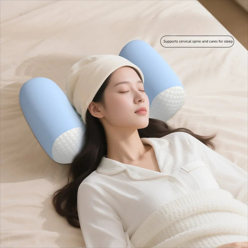 Contour Sleeping Pillow – Positioning Support Pillow for Back or Side Sleeping - Delicate Leather  