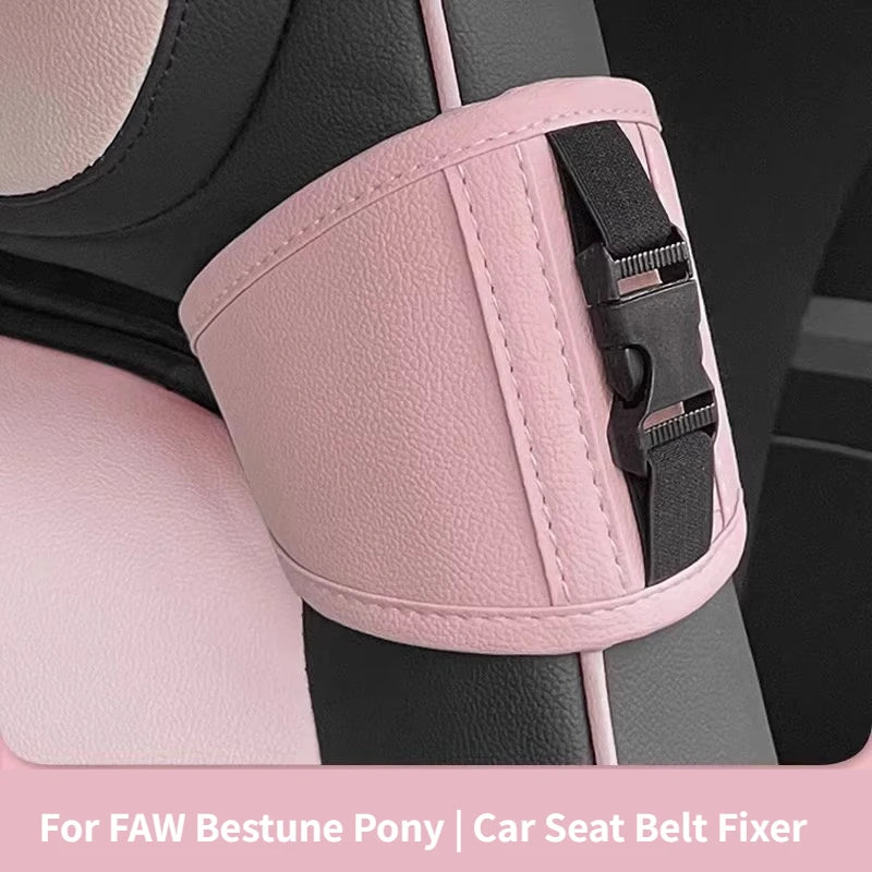 Car Seat Belt Fixer Extender – Universal Interior Seat Belt Adjustment Accessory - Delicate Leather  