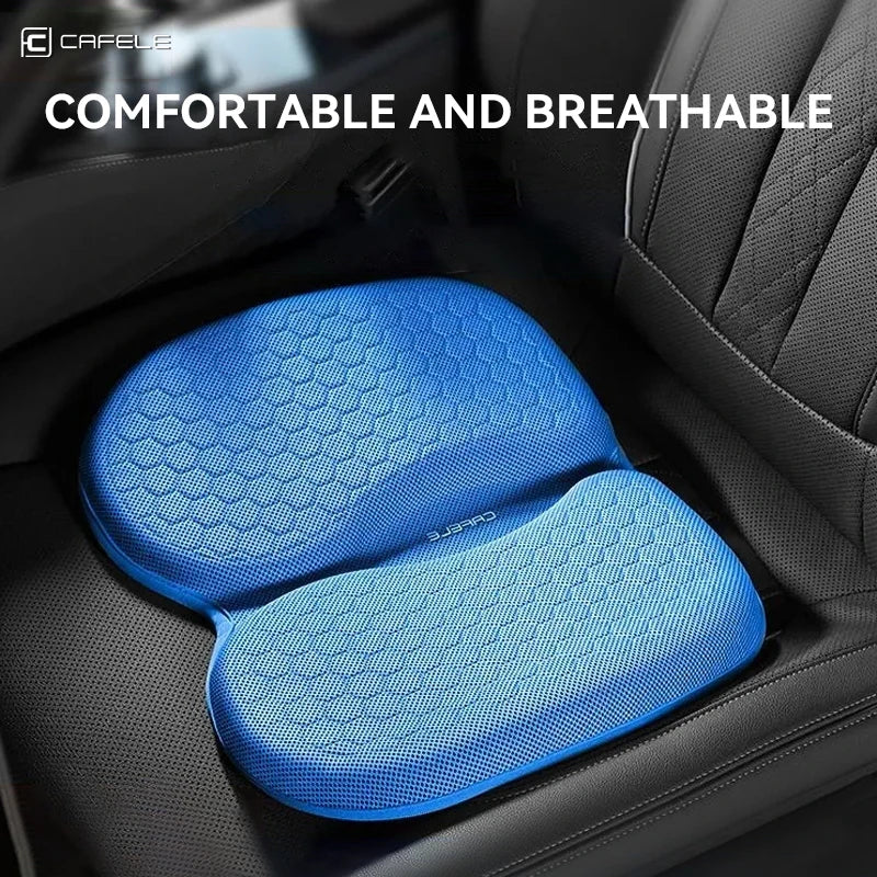 Cooling Gel Seat Cushion – Honeycomb Design for Car, Office, Home & Yoga - Delicate Leather  