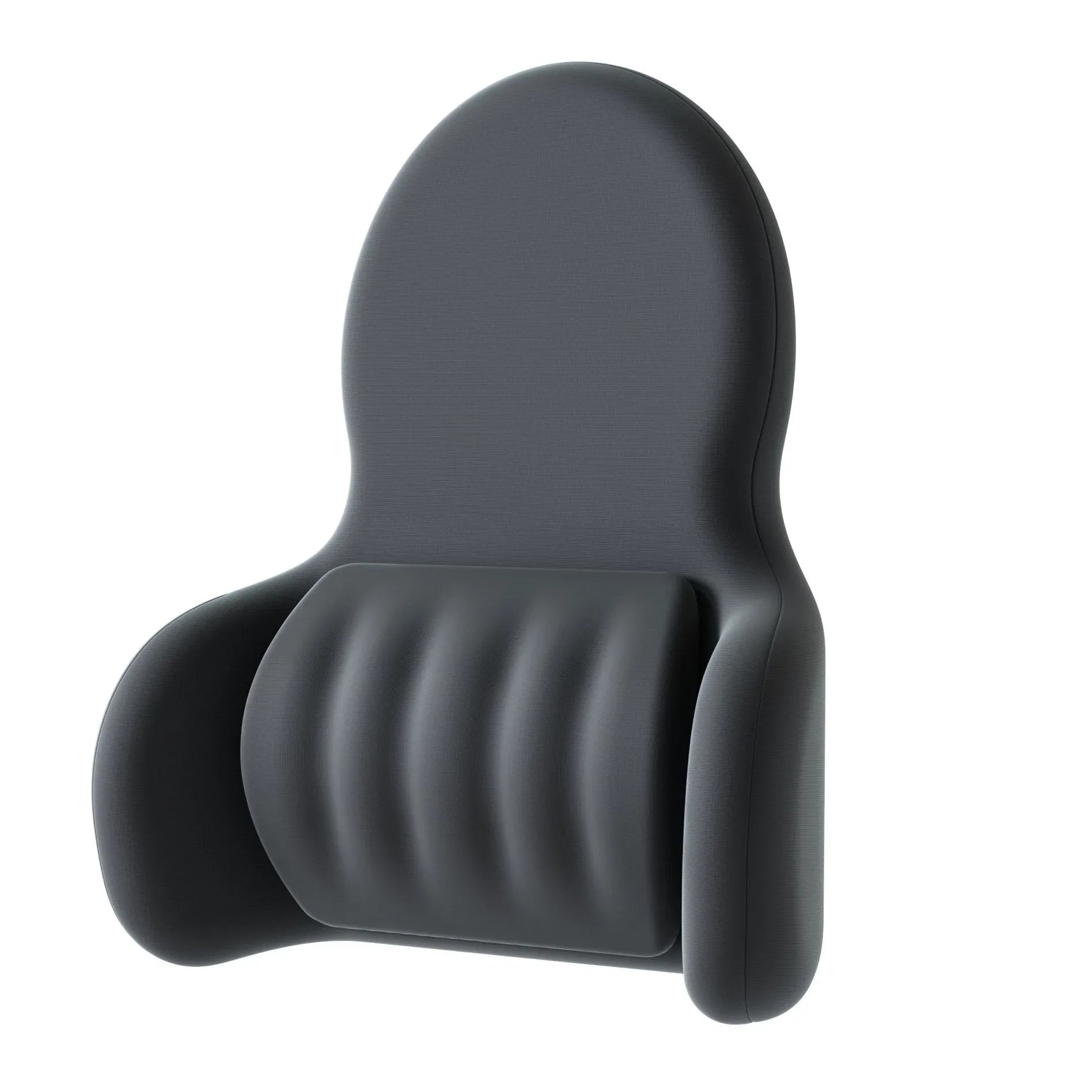 Memory Foam Lumbar Support Cushion – Ergonomic Backrest Pillow for Car & Chair - Delicate Leather  
