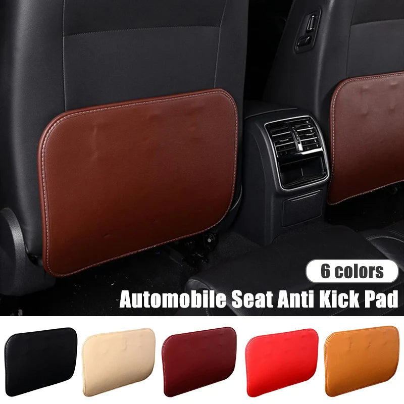 PU Leather Car Seat Anti-Kick Pad – Universal Waterproof, Scratch-Resistant & Dirt-Proof Back Seat Protector - Delicate Leather  
