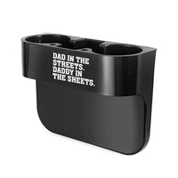 Cup Holder Portable Multifunction Vehicle Seat Cup Cell Phone Drinks Holder Box Car Interior Organizer, Dad In The Streets. Daddy In The Sheets, Custom For Your Cars, Car Accessories, Gift for Daddy