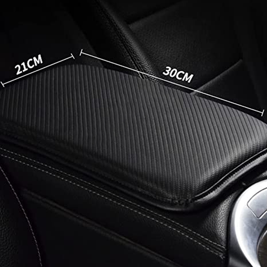 Center Console Pad, Custom-Fit For Car, Carbon Fiber PU Leather Auto Armrest Cover Protector, Waterproof Car Armrest Seat Box Cover DLLI248 - Delicate Leather
