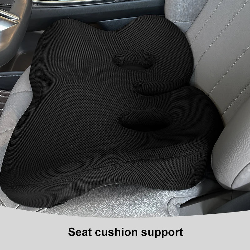 Memory Foam Car Seat Cushion – Breathable Driver Support Pad for Comfortable Seating