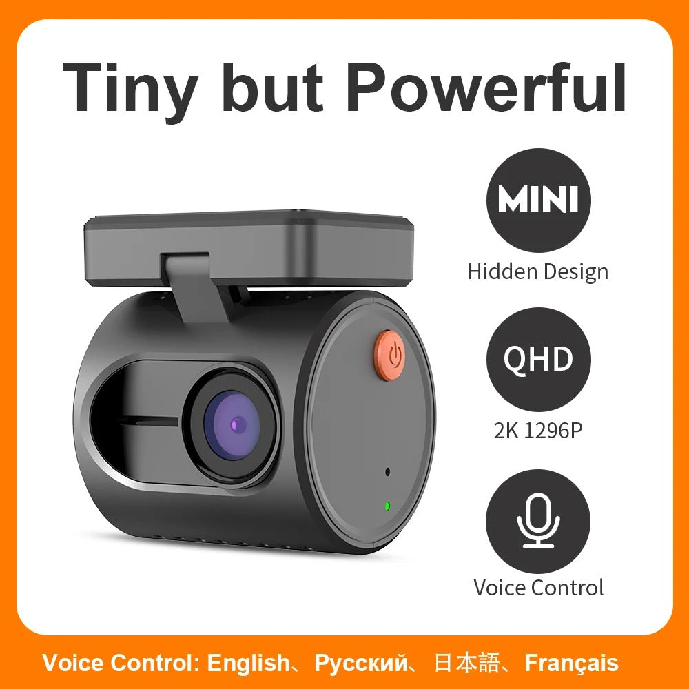 MINI 3 2K Dash Camera for Cars - WiFi, Voice Control, Night Vision, Emergency Recording DVR